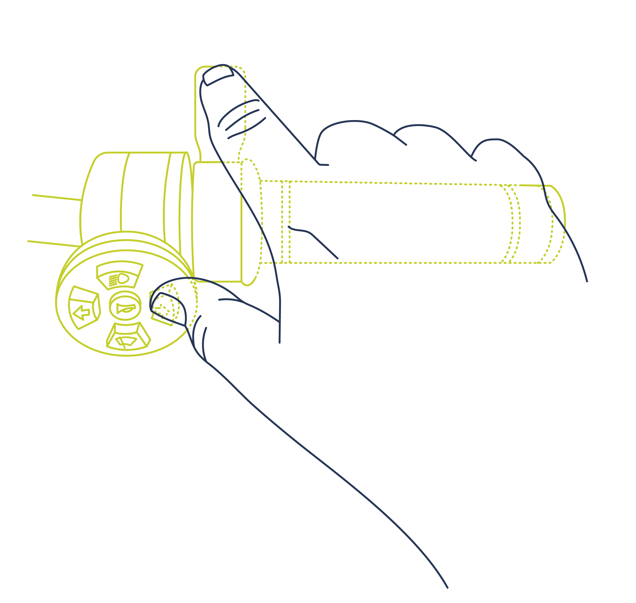 Accel index: accelerator handle index on steering wheel with mini keyboard