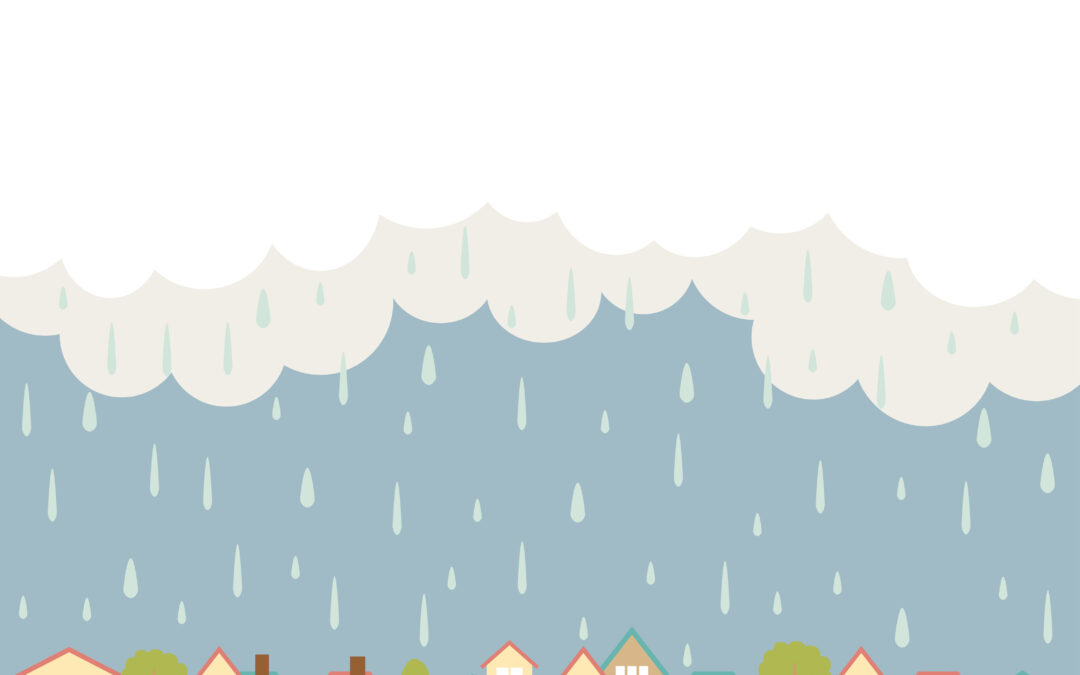 nuage pluie village