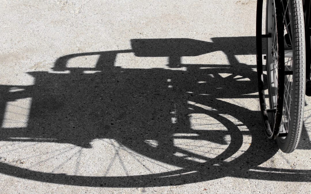 shadow of the wheelchair