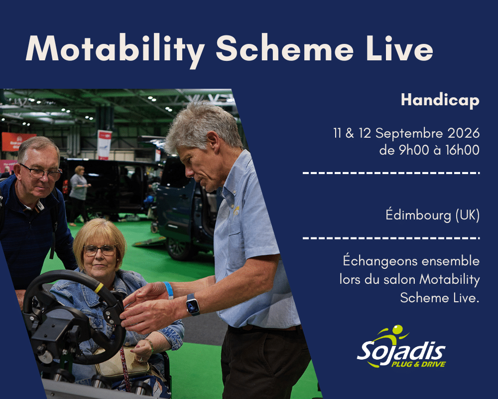Bannière évènement Motability Edimbourg handicap