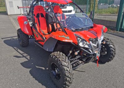 Aménagement de commandes au volant sur un Buggy