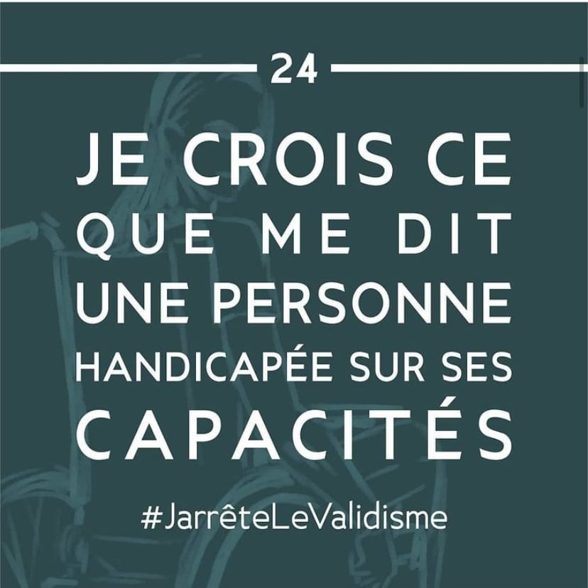 j'arrête le validisme