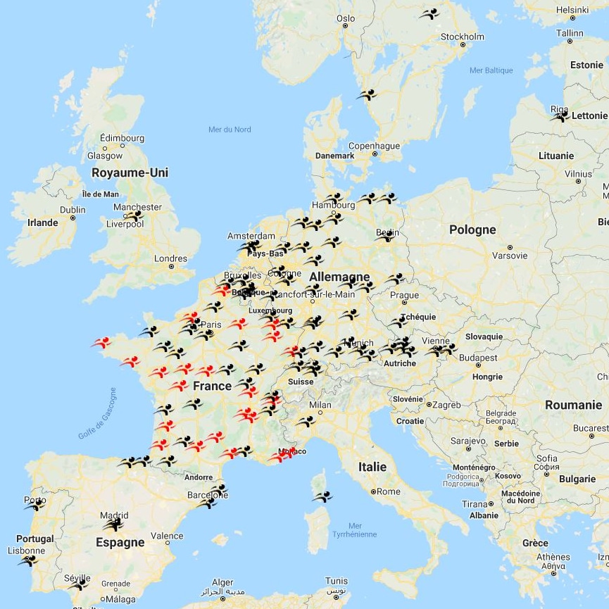 carte des installateurs Sojadis en Europe 