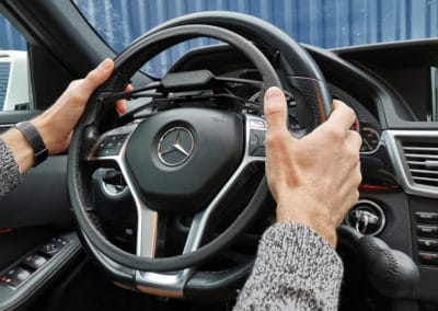 Aménagement d’un cercle au volant sur Mercedes Classe E